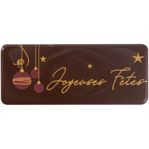 2 Plaquettes Joyeux Ftes  - Chocolat Noir