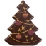 2 Sapin Rouge/Or  (5,5 cm) - Chocolat Noir