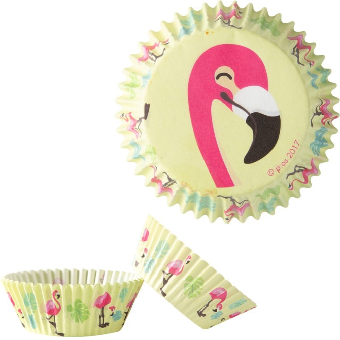 50 Caissettes  Cupcakes - Flamant Rose 