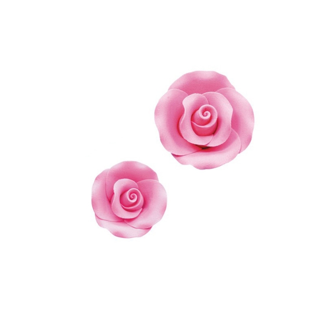 Set 2  Roses Rose Clair - Sucre 