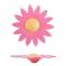 2 Fleurs Rose Daisy 6cm - Azyme images:#1