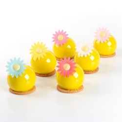 2 Fleurs Rose Daisy 6cm - Azyme. n2