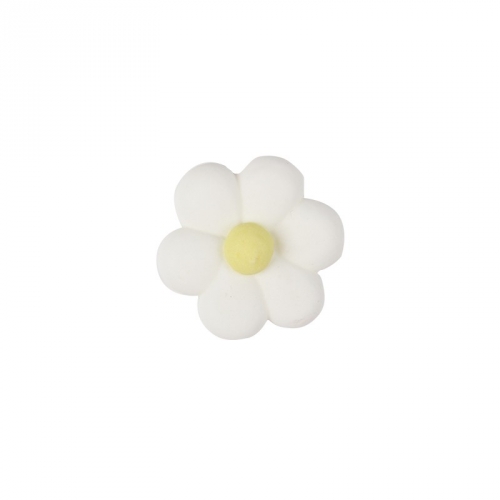 4 Fleurs Blanches Coeur Jaune - Sucre pour l'anniversaire de votre enfant -  Annikids