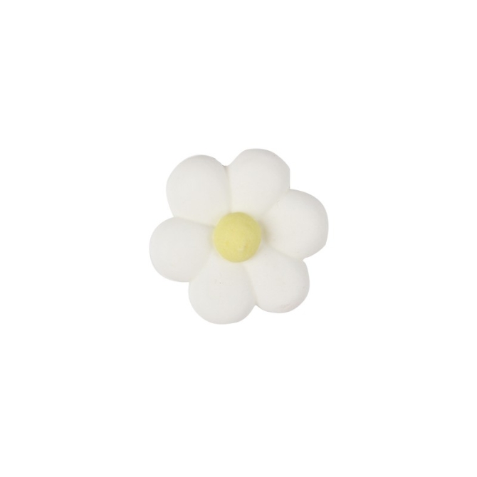 4 Fleurs Blanches Coeur Jaune - Sucre 