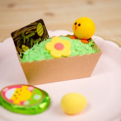 5 Fleurs Jaune 4 cm - Chocolat. n�3