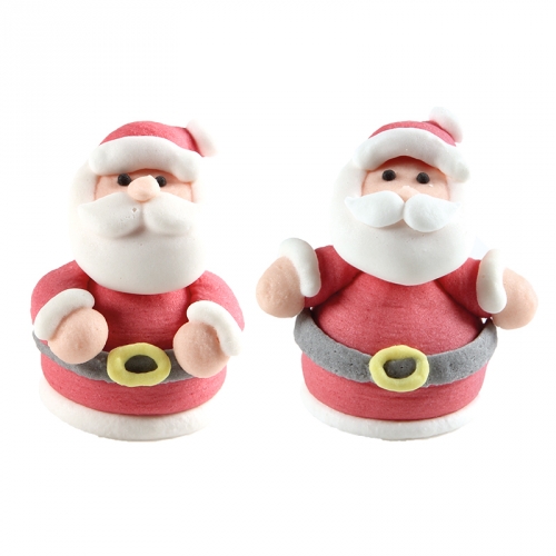 2 Petits Père Noël 4,5 cm - Sucre 
