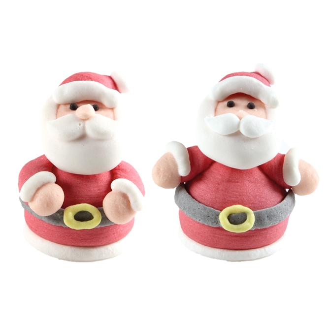 2 Petits Père Noël 4, 5 cm - Sucre 