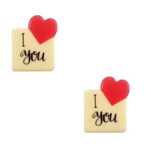 2 Plaquettes I Love You - Chocolat Blanc