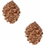 2 Pommes de Pin Paillet Or 2D (3,5 cm) - Chocolat