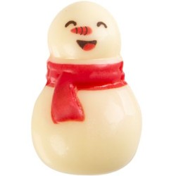 2 Bonhommes de Neige 3D (3, 5 cm) - Chocolat Blanc. n°1