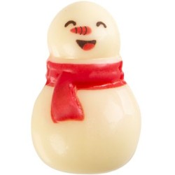 2 Bonhommes de Neige 3D (3, 5 cm) - Chocolat Blanc. n1