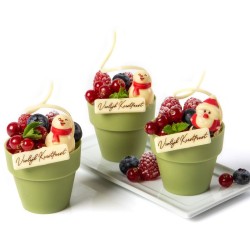 2 Bonhommes de Neige 3D (3, 5 cm) - Chocolat Blanc. n°2