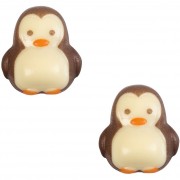 2 Pingouin 3D (3 cm) - Chocolat Blanc