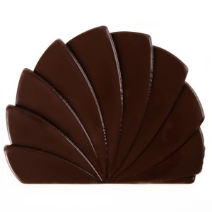 2 Embouts de Bche Eventail (9 cm) - Chocolat Noir