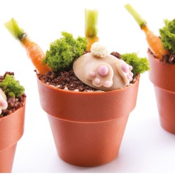 1 Pot de Fleurs (6, 2 cm) - Chocolat. n°1