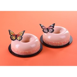 2 Papillons 3D (3, 5 cm) - Sucre. n8