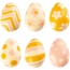 4 Petits Oeufs 3D Rose/Jaune (3,8 cm) - Chocolat Blanc