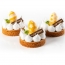 4 Petits Oeufs 3D Rose/Jaune (3,8 cm) - Chocolat Blanc