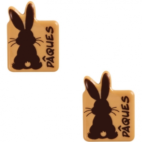2 Plaquettes  Pques  (3, 5 cm) - Chocolat Caramel 