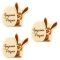 3 Plaquettes Lapin avec Œufs de Pâques  (4 cm) - Chocolat Blanc images:#0