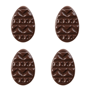 8 Mini Oeufs de Pâques Relief - Chocolat Noir