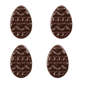 10 Mini Oeufs de Pques Relief - Chocolat Noir