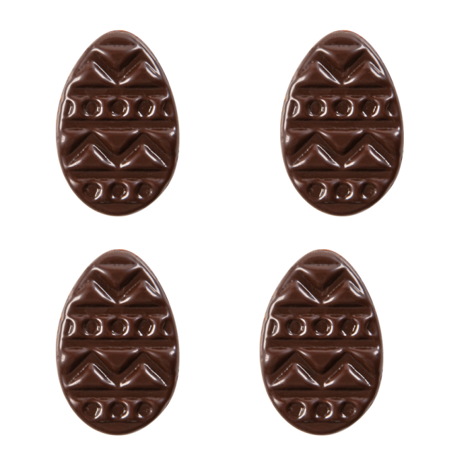10 Mini Oeufs de Pques Relief - Chocolat Noir 