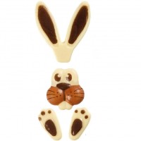 Kit Décor Lapin de Pâques - Chocolat Blanc