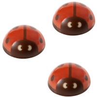 3 Petites Coccinelles (,2,2 cm) - Chocolat Blanc