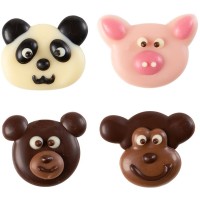 4 Ttes D'Animaux (2,5 cm) - Chocolat