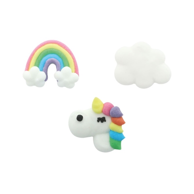 3 Dcors Licorne ( 2 cm) - Sucre 