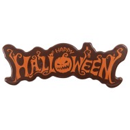 Grande Plaquette Happy Halloween (15 cm) - Chocolat Noir