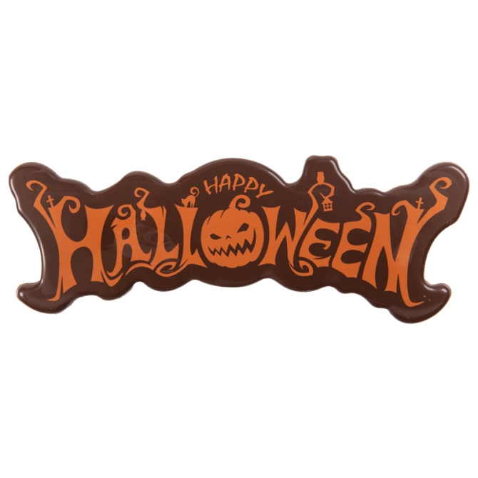 Grande Plaquette Happy Halloween (15 cm) - Chocolat Noir 