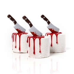 2 Couteaux Halloween (6, 9 cm) - Chocolat Blanc. n1