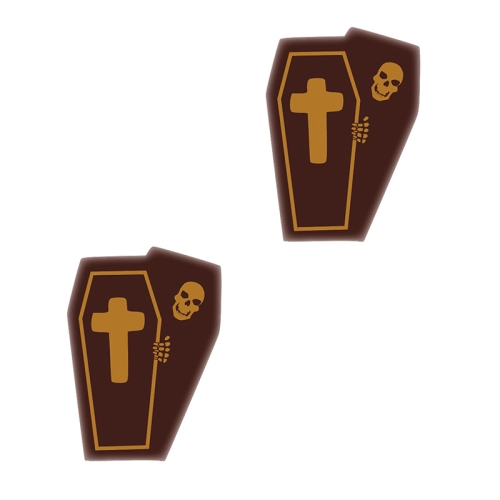 2 Cercueils Halloween (5 cm) - Chocolat Noir 