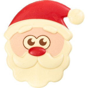 Tête de Père Noël 10 cm - Chocolat Blanc