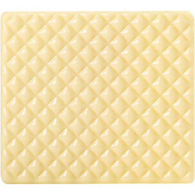 2 Embouts de Bûche Relief 9 cm - Chocolat Blanc 