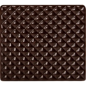 2 Embouts de Bûche Relief 9 cm - Chocolat Noir