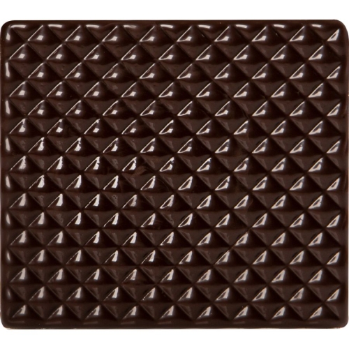 2 Embouts de Bûche Relief 9 cm - Chocolat Noir 