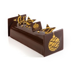 2 Embouts de Bche Boules de Nol 9 cm - Chocolat Noir. n1