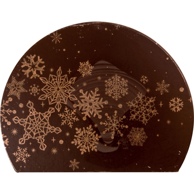 2 Embouts de Bche Flocons 10 cm - Chocolat Noir 