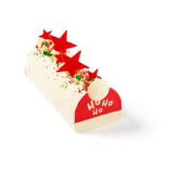 2 Embouts de Bche Bonnet de Nol HO-HO-HO 8 cm - Chocolat Blanc. n1