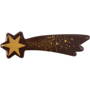 2 Etoiles Filantes Or (6,8 cm) - Chocolat Noir