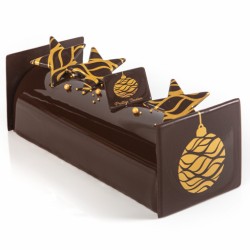 2 Etoiles Or Vagues (5, 5 cm) - Chocolat Noir. n1