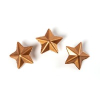 4 Petites Etoiles Bronze 3D (2,5 cm) - Chocolat Noir