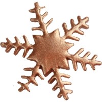 2 Grands Flocons Bronze (5,5 cm) - Sucre