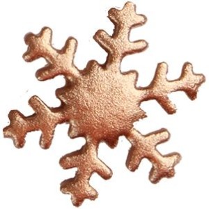 6 Petits Flocons Bronze (2,5 cm) - Sucre