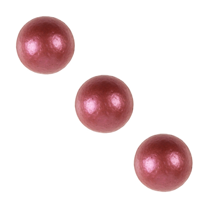 3 Boules Rouge Perl  2, 2 cm - Chocolat Blanc 