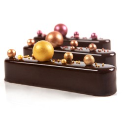 2 Boules Disco Bronze  2, 2 cm - Chocolat Blanc. n2