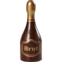 1 Bouteille de Champagne 3D (6,5 cm) - Chocolat